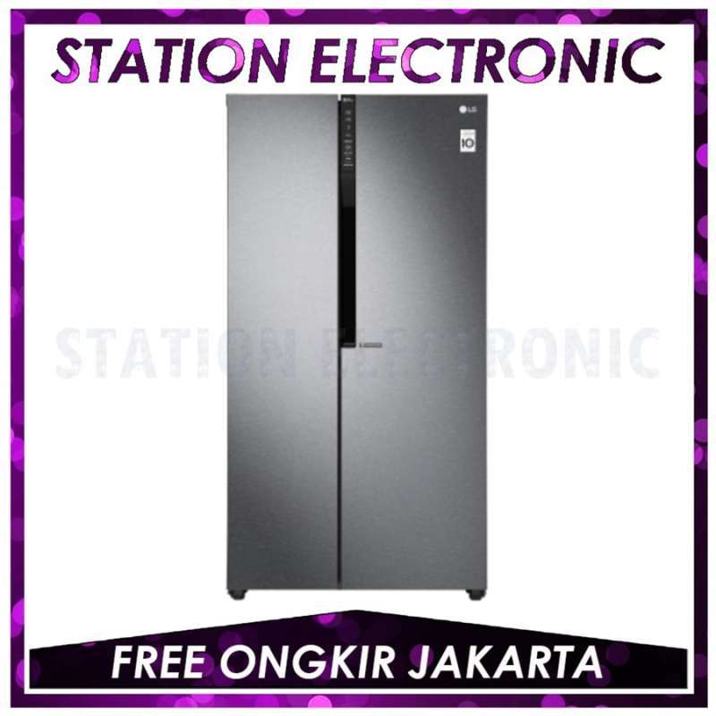 Jual LG GCB247KQDV Refrigerator Silver [Side by Side/ 679L] di