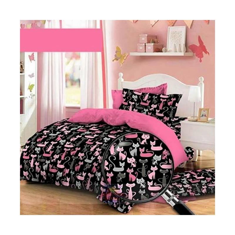 jual ellenov rumbai katun set sprei pink cat jual ellenov rumbai katun set sprei pink cat