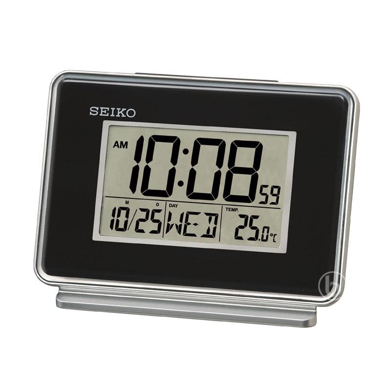 Promo Seiko QHL068K Desktop Digital Alarm Clock Black Diskon 27 di