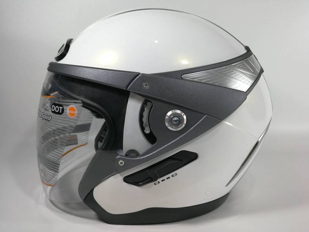 Jual Ink Metalico Double Visor Helm Half Face Solid White M Di