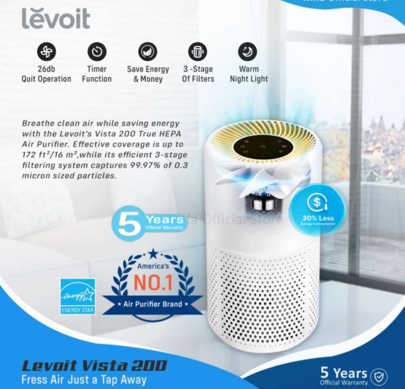 Jual Levoit Air Purifier HEPA Filter Vista 200 di Seller cv.starlyn