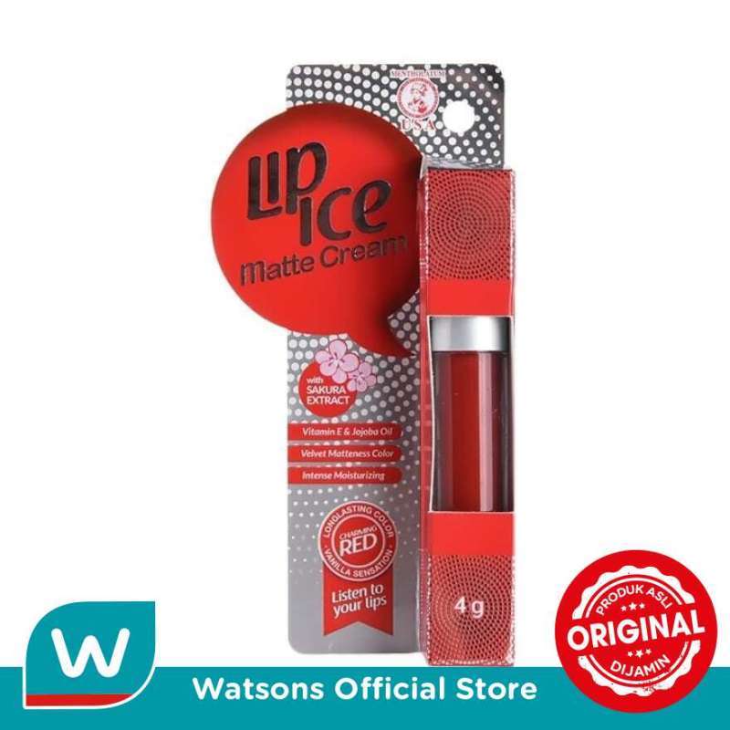 Jual Lip Ice Matte Cream Lip Balm Charming Red di Seller WATSONS