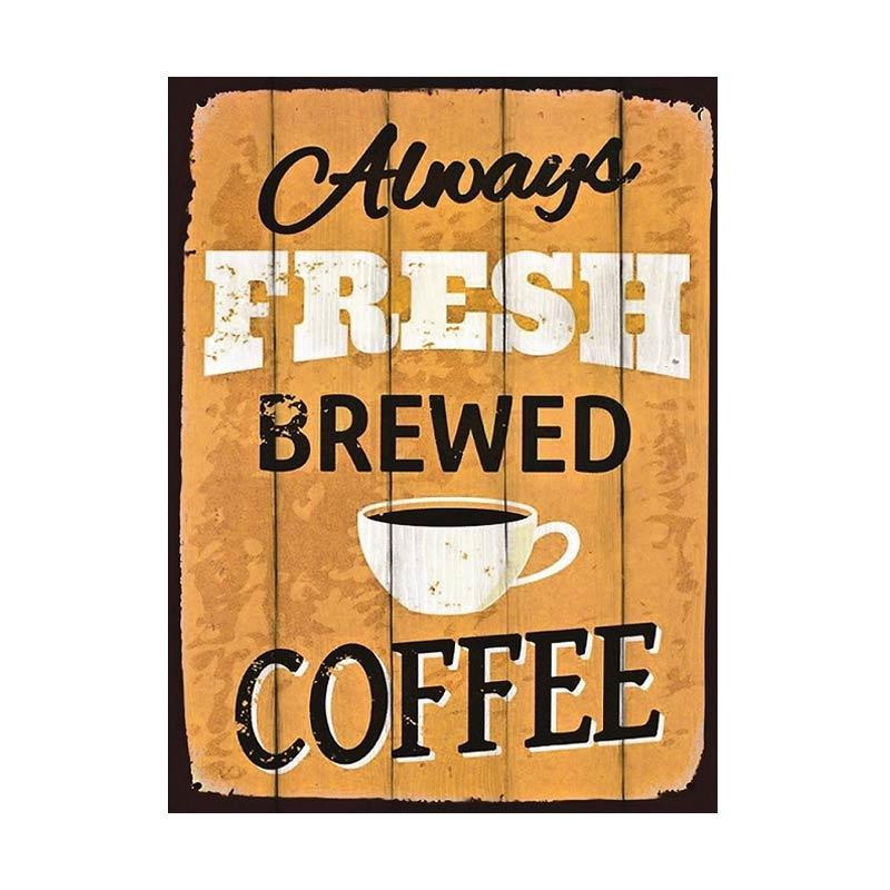 Jual Artistic 18 Brewed Coffee  Poster Kayu Solid Hiasan  