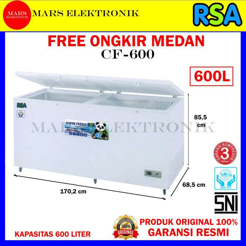 Jual Chest Freezer Rsa Cf-600h / Kapasitas 500 Liter / Cf 600h / Cf600h ...