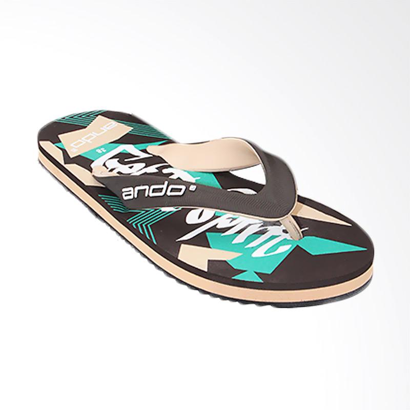 Jual Ando Sandal Jepit Pria - Brown Beige [VIP 02] Murah