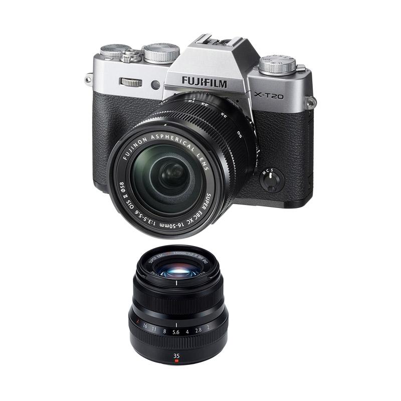 Jual Fujifilm X-T20 16-50mm Kamera Mirrorless - Silver