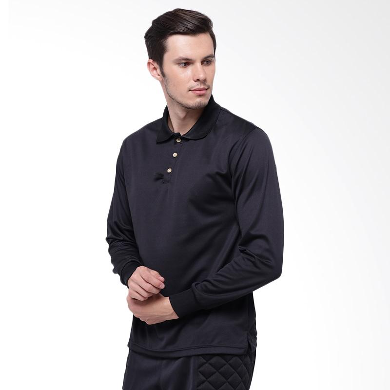 Jual Hitscore T shirt  Kaos  Polo  Lengan  Panjang  Black 