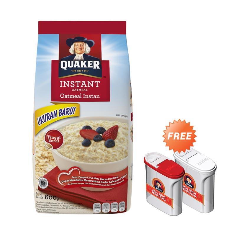 âˆš Quaker Instant Oatmeal Medium Pack [600 G] Free Food Container