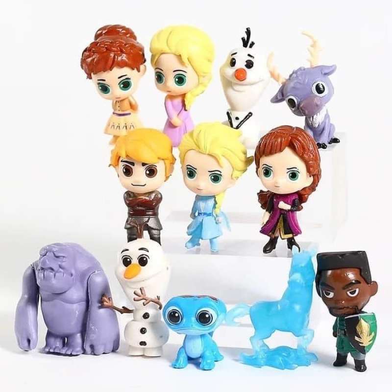 Jual Action Figure Frozen 2 Princess Elsa Anna Set 12 Topper Cake ...