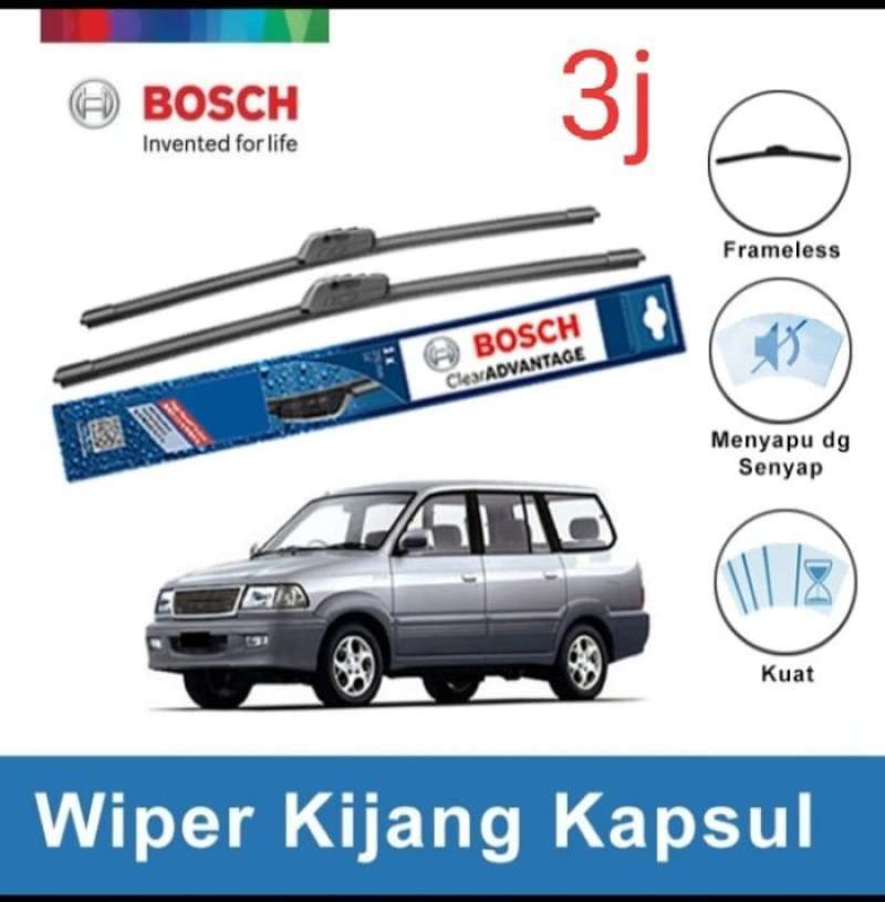 Promo Wiper BOSCH Mobil Kijang Kapsul Frameles Advantage 20 &19 Diskon
