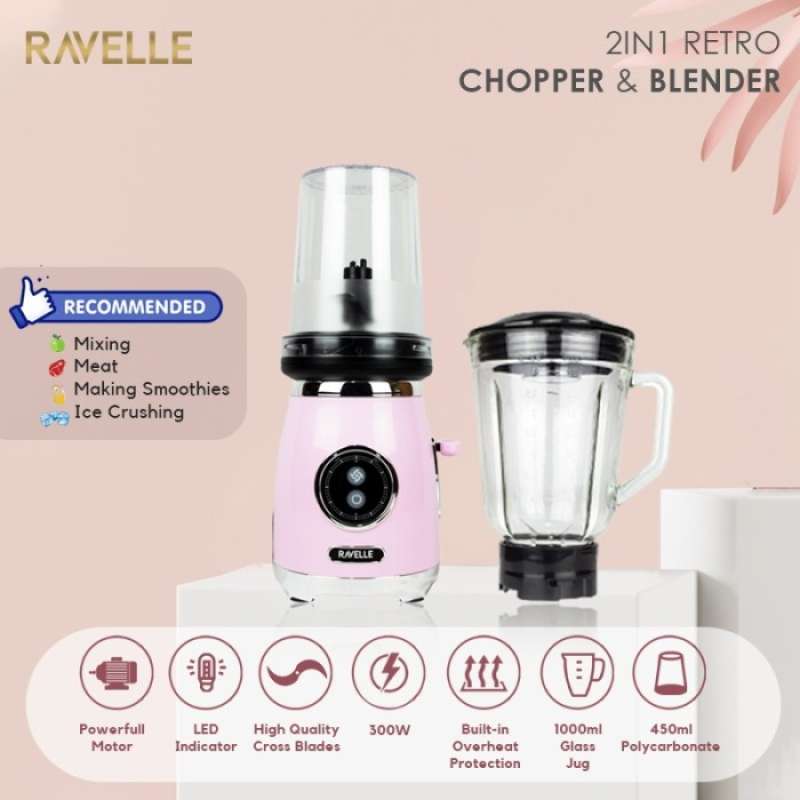 Jual Retro Blender Plus Chopper Chopper Blender Korea Hijau di