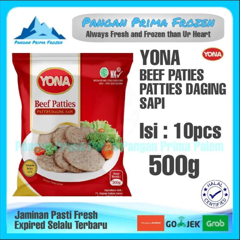 Jual YONA PATTIES DAGING SAPI / Beef Pattie 500g Frozen di Seller ...