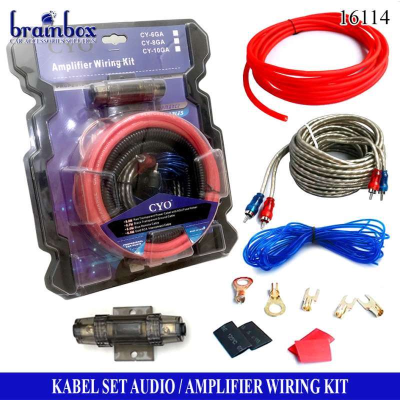 Jual Amplifier Wiring Kit Audio Kabel Set Subwoofer Cable RCA Basstube