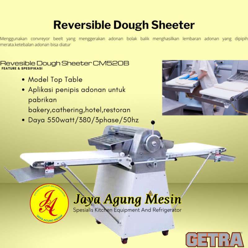 Jual DOUGH SHEETER GETRA CM 520B di Seller Jaya Agung Mesin Jaya Agung Mesin Kota Surabaya