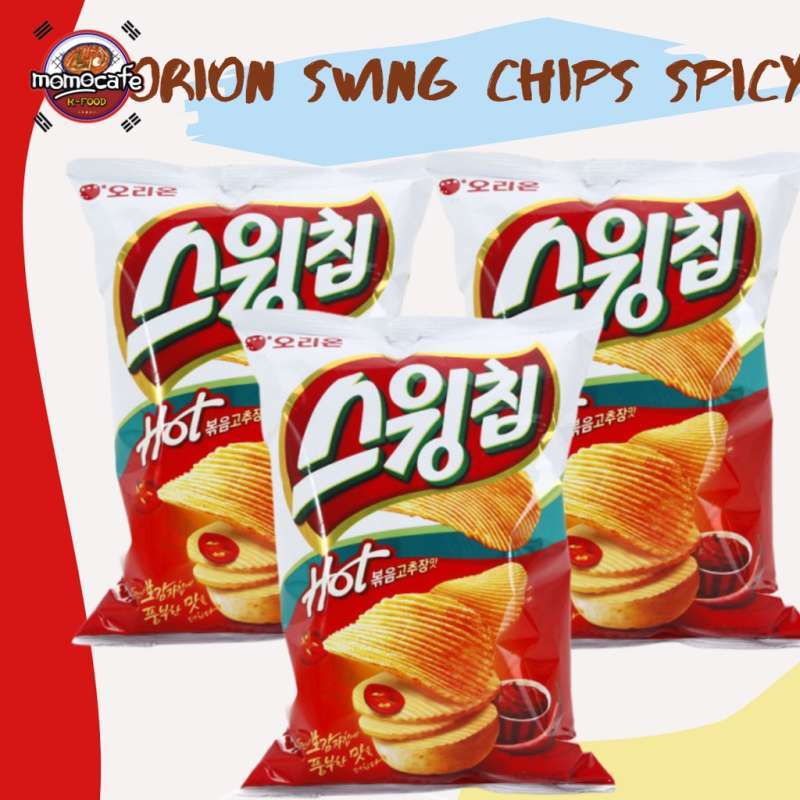 Jual ORION swing chips snack spicy Swing chips snack pedas 200 Gram