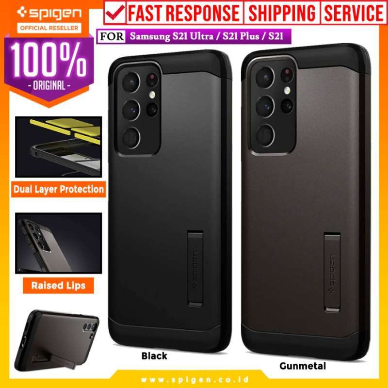 Jual Case Samsung Galaxy S21 Ultra Plus Spigen Tough Armor Stand Casing Black S21 Di Seller