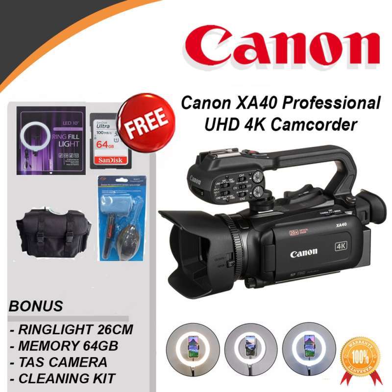 Jual Canon XA40 Professional UHD 4K Handycam Camcorder Original XA40 64gb di Seller DG PRO