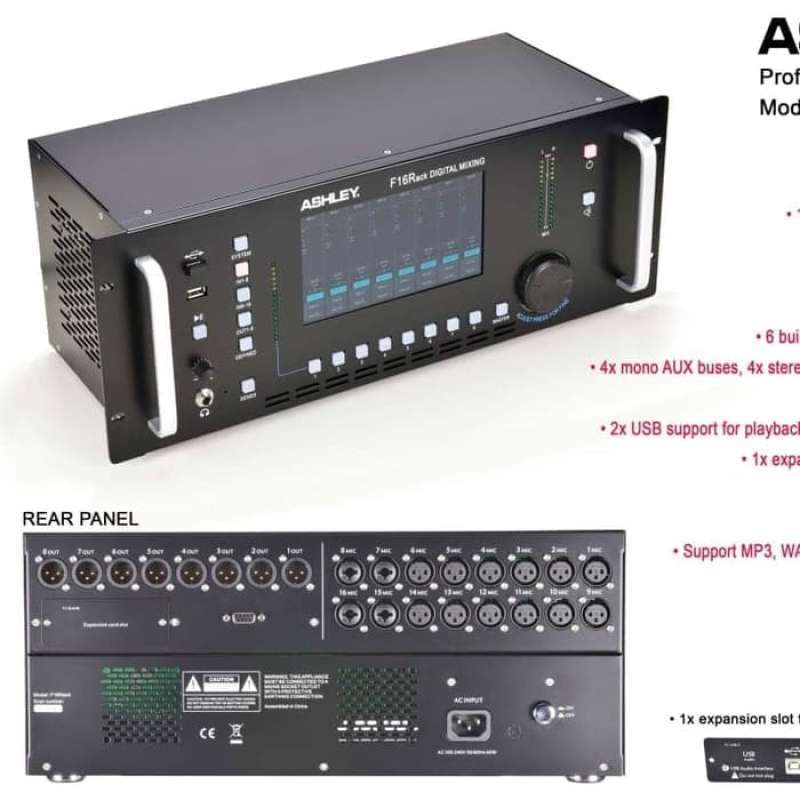 Promo Digital Mixer Ashley F16RACK Original 16 Channel Ashley F16 Rack