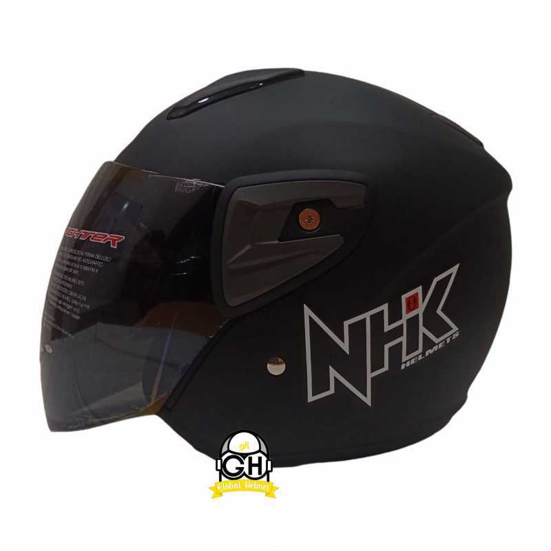 Jual NHK R7 SR SOLID BLACK DOFF HALF FACE TERBARU KYOTO GALAXY di