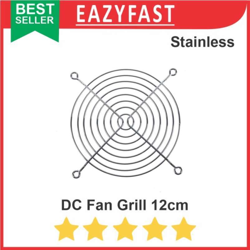 Jual Fan Grill 12cm 120mm Ram Kawat Besi Pelindung Tutup Kipas DC PC 