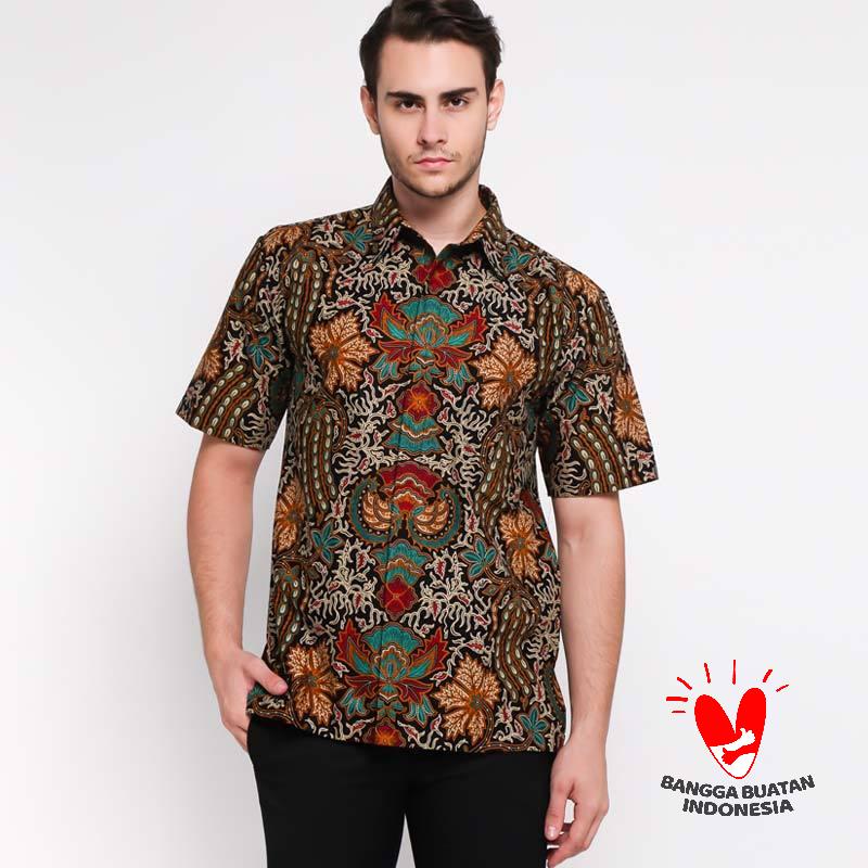 Jual Serendipity Clothing  BR Kemeja  Batik Pria  Brown 