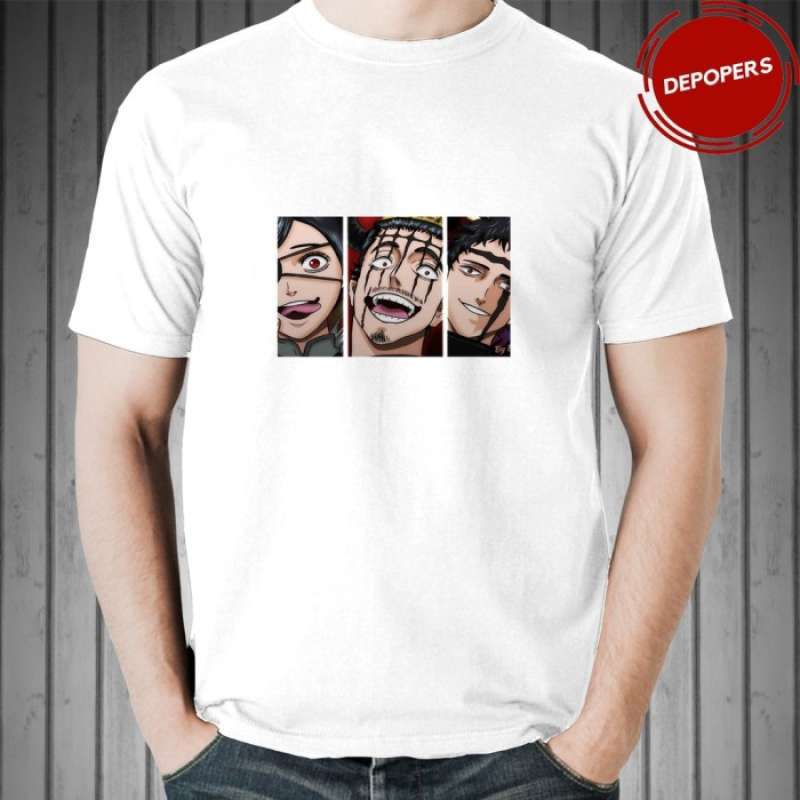 Jual BAJU KAOS BLACK CLOVER DARK TRIAD ANIME BLACK CLOVER XXL Hitam 