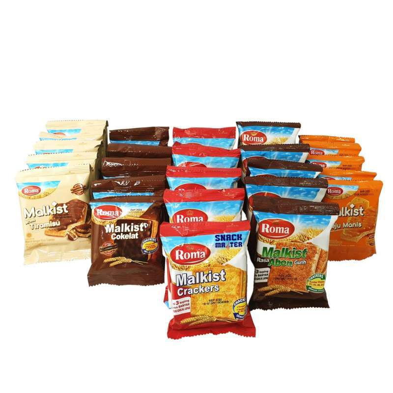 Jual Roma Malkist Chocolate Abon Keju Manis Crackers Coklat