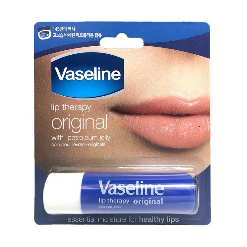 Jual Vaseline Lip Therapy Original With Petroleum Jelly Lip Balm [4.8g