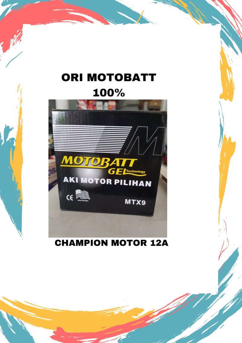 Jual aki motobatt mtx9 9ampere di Seller Champion motor 12a - Kebon