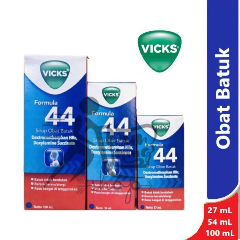 Jual Vicks Formula 44 Dewasa 27 mL, 54 mL, 100 mL  obat batuk tidak berdahak  27 ML di Seller