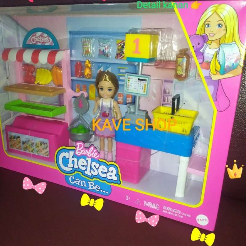 Promo Barbie Chelsea Can Be Snack Supermarket Playset MATTEL Diskon