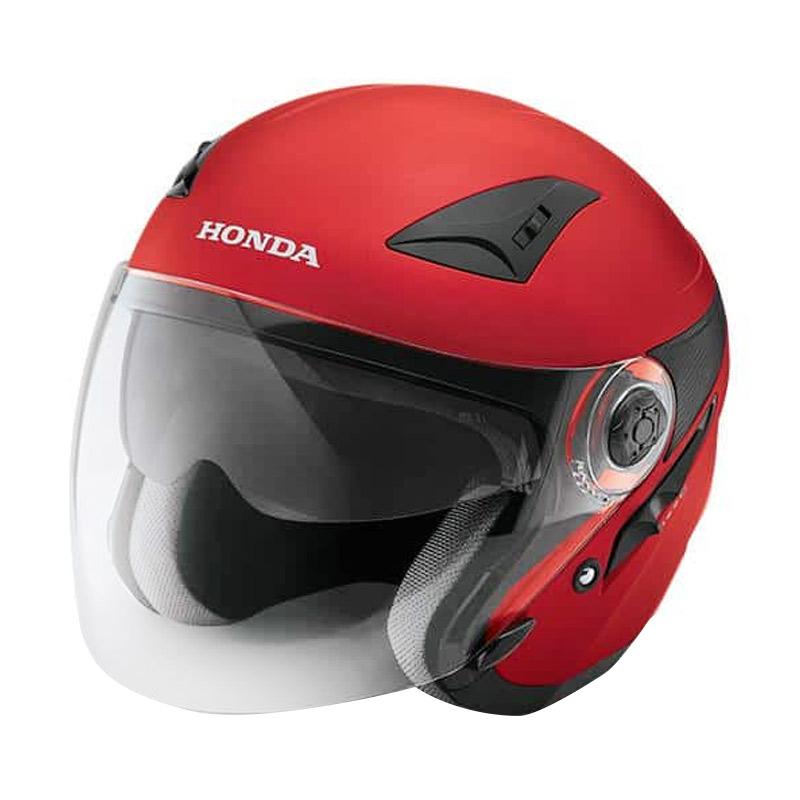 Jual Honda Genuine Accessories Luxury Helm Half Face XL Red di Seller