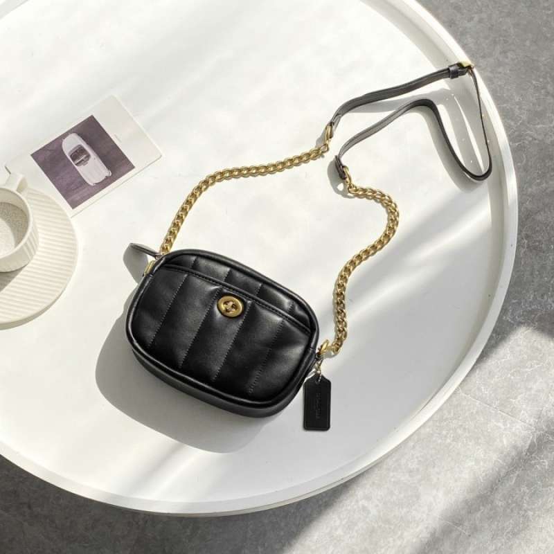 Jual Coach Small Camera Bag With Quilting Black di Seller Dyamond