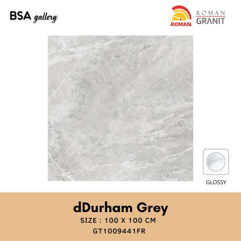 Jual Granit Roman Ddurham Grey 100x100 Cm / Granite Tile Glossy Surface