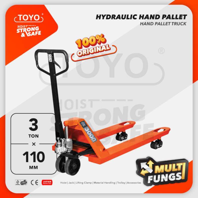 Jual Hydraulic Hand Pallet Truck Trolley 3 Ton / 3000 Kg Toyo Di Seller