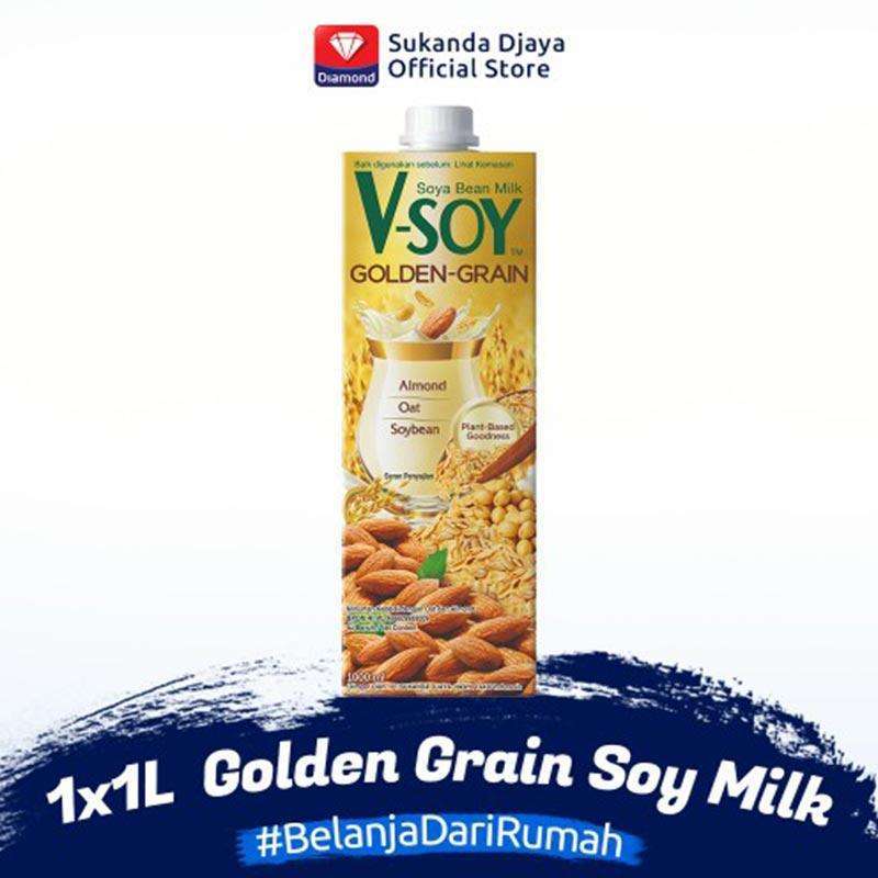 Promo Vsoy Soya Bean Milk Goldengrain [1000 Ml] Diskon 3 Di Seller