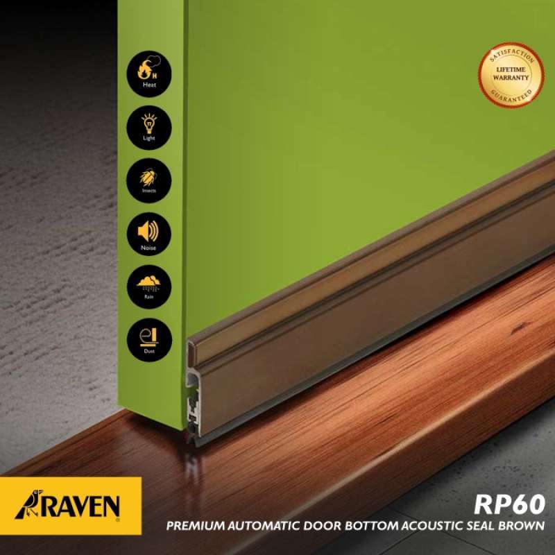 Jual ORIGINAL RAVEN Automatic Door Bottom Seal RP60 Brown/Penutup celah
