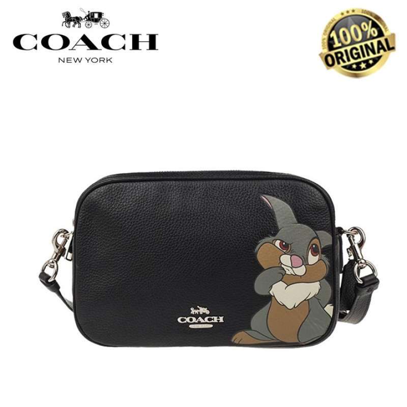 Jual Coach x Disney Thumper Camera Bag In Black Calfskin Coach