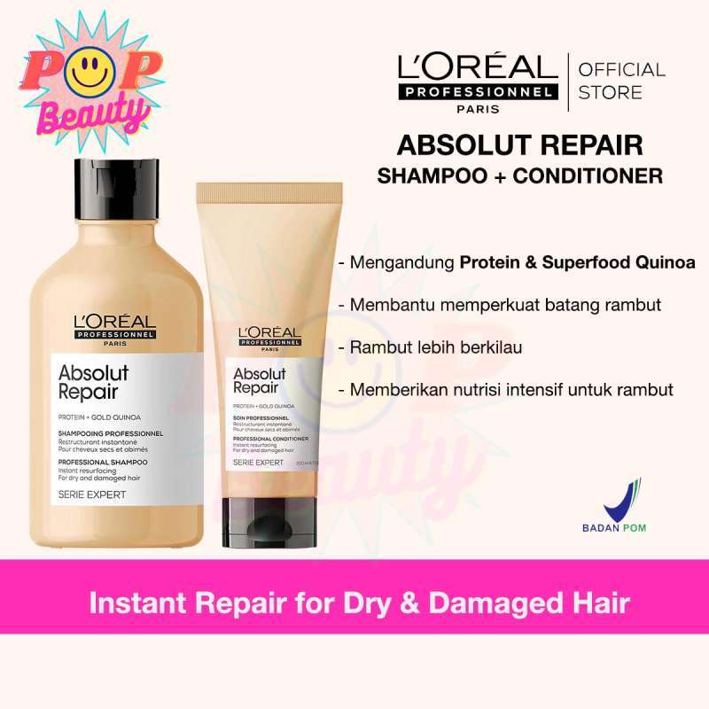 Jual LOREAL Serie Expert Absolut Repair Shampoo Conditioner Set Shampo Kondisioner Perawatan