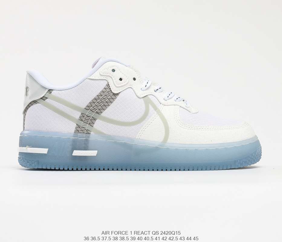 air force 1 react qs light bone