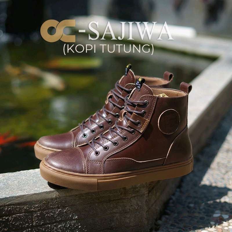 Jual SEPATU KULIT ASLI PRIA SNEAKERS BOOT CLASSIC MODEL TALI ORIGINAL ODON CIBADUYUT OCSAJIWA