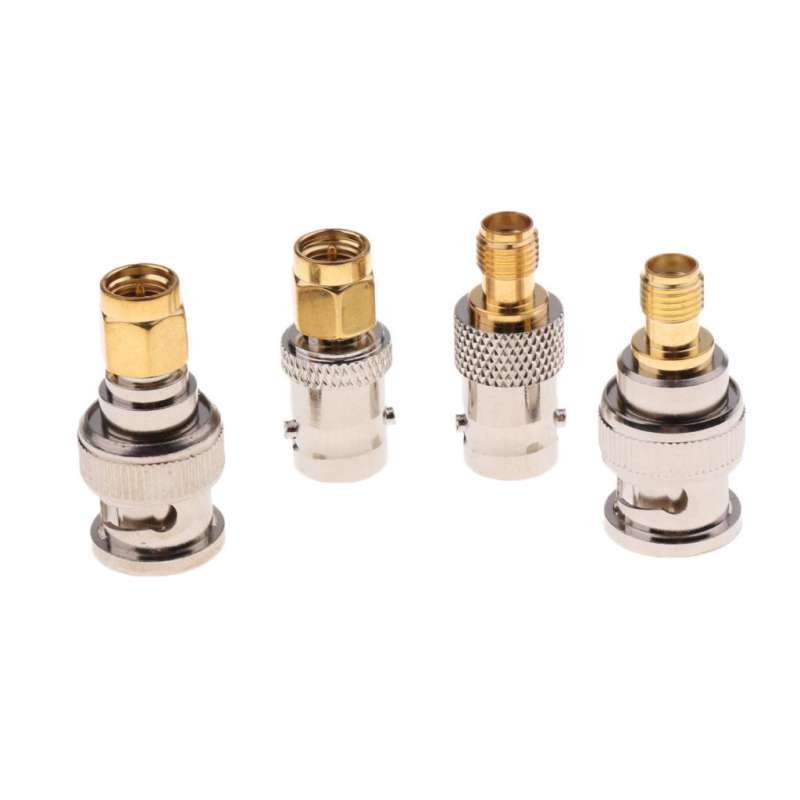 Promo SMA to BNC Kits RF Coaxial Adapter Male Female Coax Connector 4