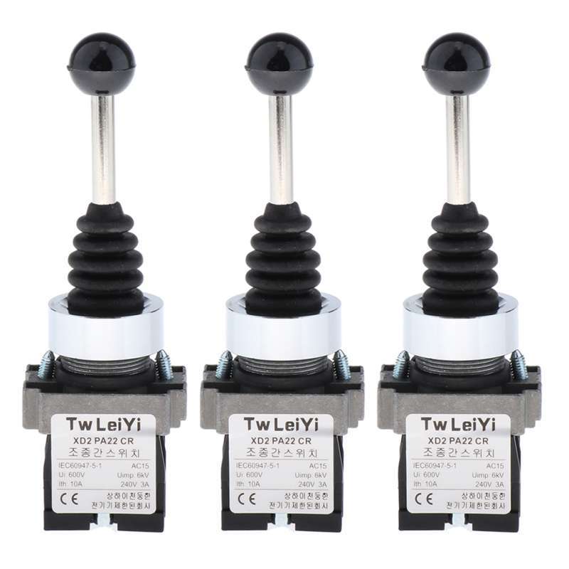 Jual 3x 2 Position 2NO Spring Return Joystick Controller Rotary Switch