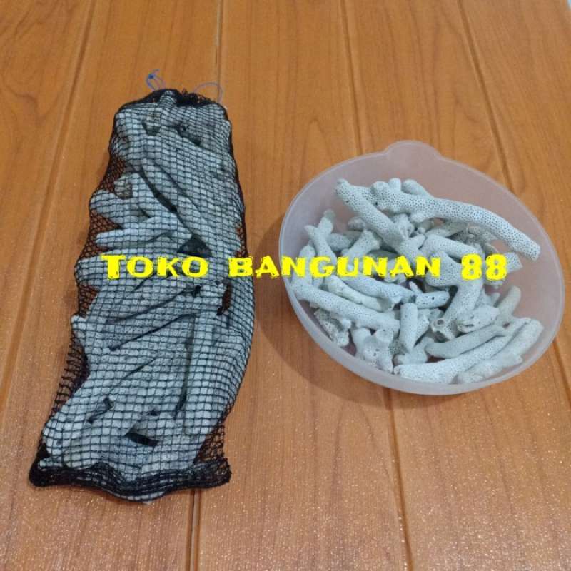 Jual Karang Jahe Crystal Isi 1 Kg Plus Jaring 25x13cm Media Filter Aquarium Di Seller Lz_id
