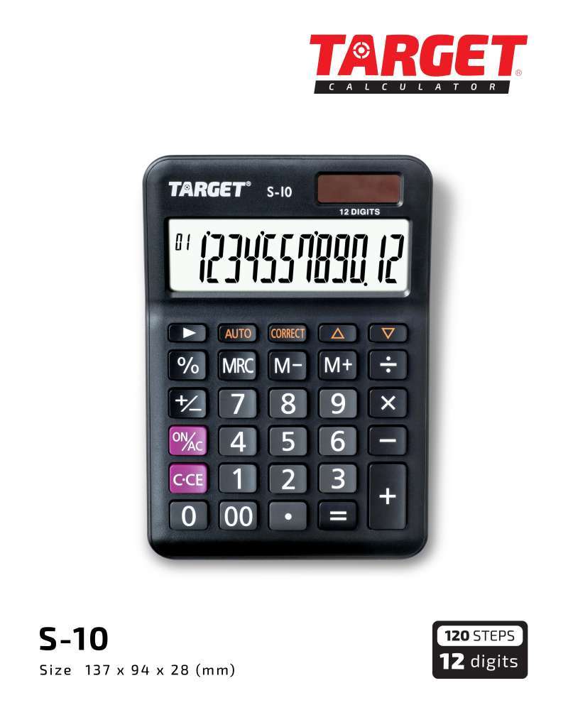 Jual TARGET S 10 Dekstop Calculator 12 Digit di Seller Target
