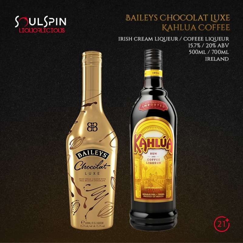 Jual Baileys Chocolat Luxe Liqueur 500ml + Kahlua Coffee Liqueur 700ml