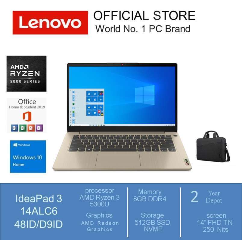 Jual LENOVO IdeaPad Slim 3 14ALC6 AMD Ryzen 3 5300U 8GB 512GB SSD ...