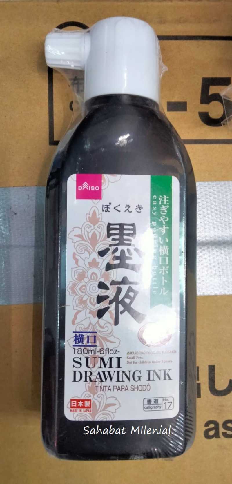 Jual Daiso Tinta Kaligrafi 180ml / Sumi Drawing Ink di Seller Sahabat M