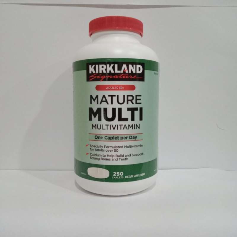 Jual Kirkland Adults 50+ Mature Multi Multivitamin 250 Caplets di