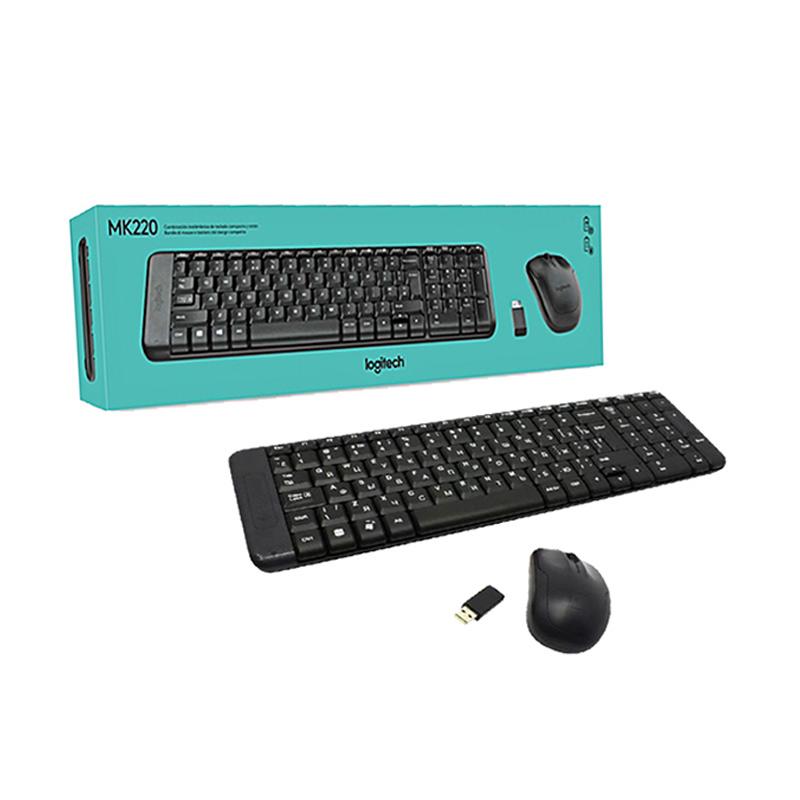 Jual Logitech MK220 Wireless Keyboard + Mouse Hitam di Seller